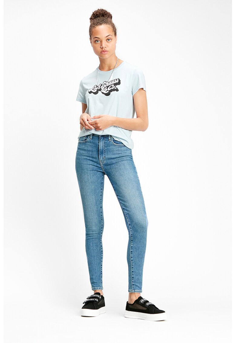 Blugi super skinny cu talie inalta Mile