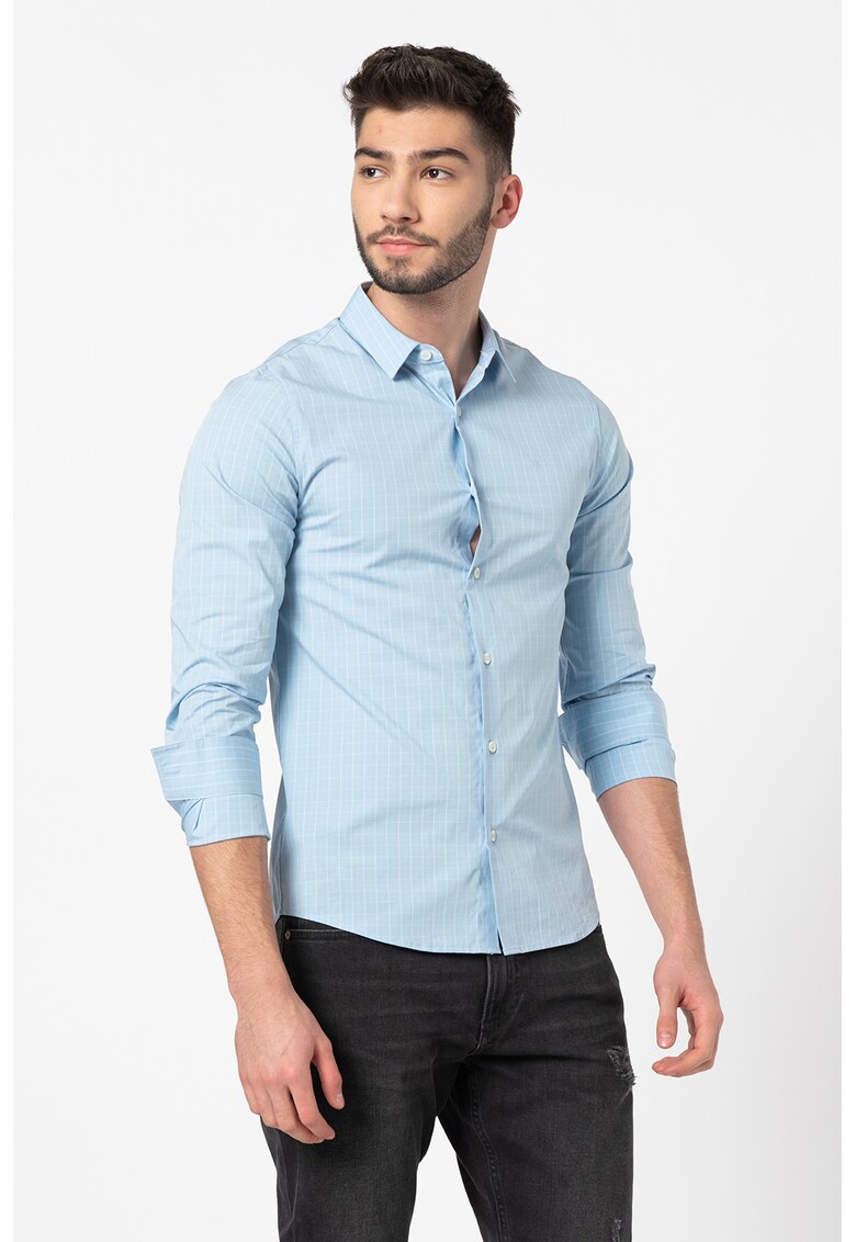 Camasa slim fit cu model in carouri