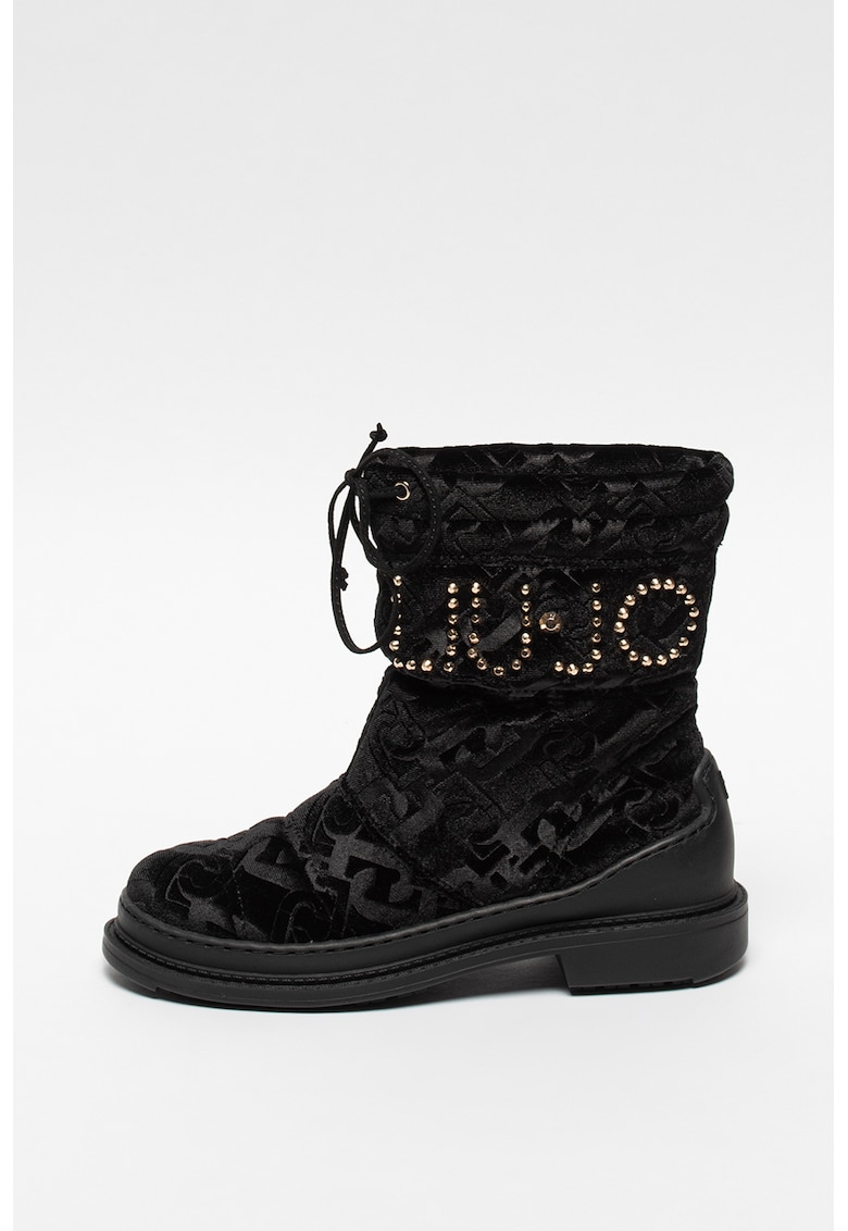 Cizme mid-calf cu aspect catifelat Alison 8