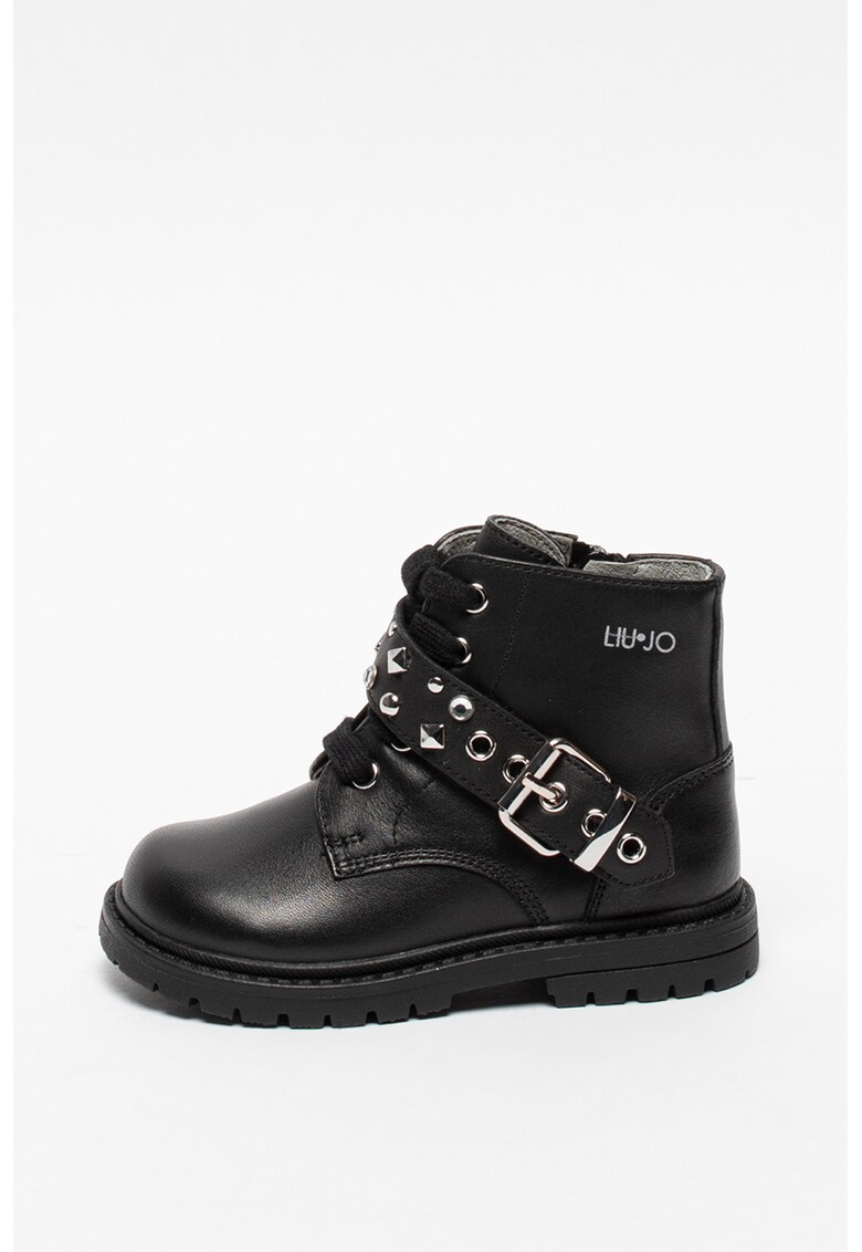 Ghete de piele cu catarama decorativa Debbie 25