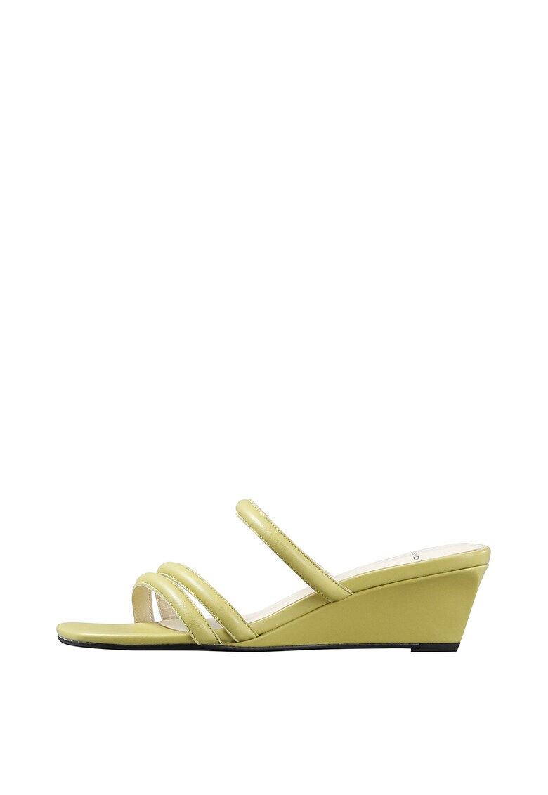 Papuci din piele cu talpa wedge Nellie