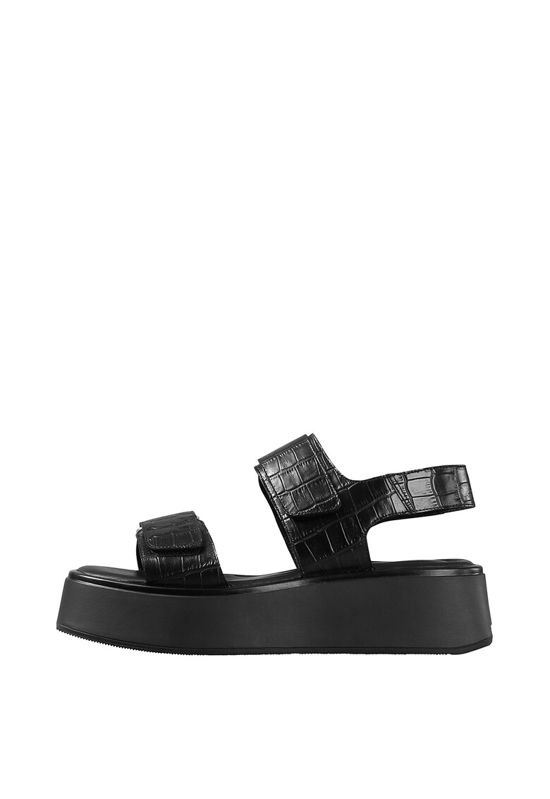 Sandale din piele cu aspect de piele de crocodil fashiondays.ro imagine noua