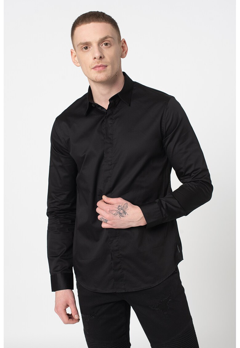 Camasa slim fit cu inchidere ascunsa