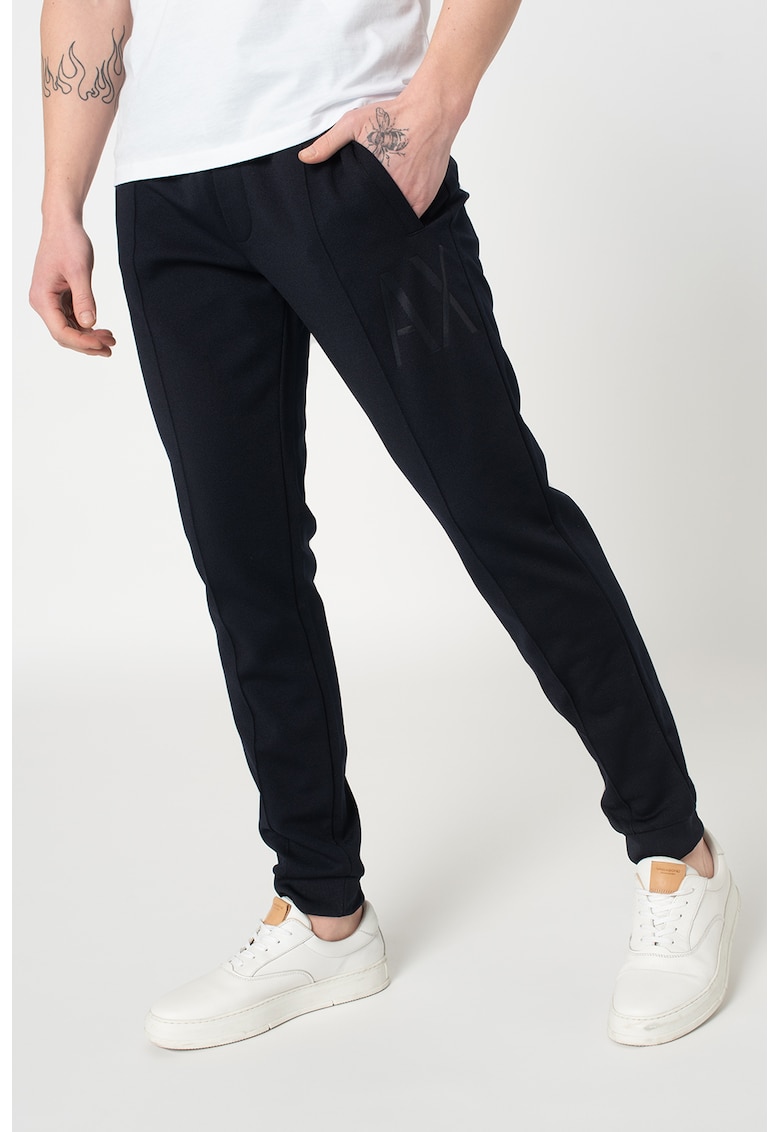 Pantaloni sport conici cu snur in talie