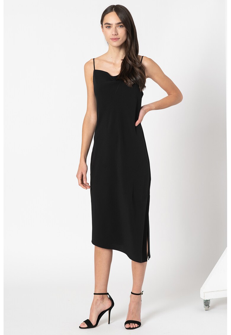 Rochie fara maneci cu slit lateral