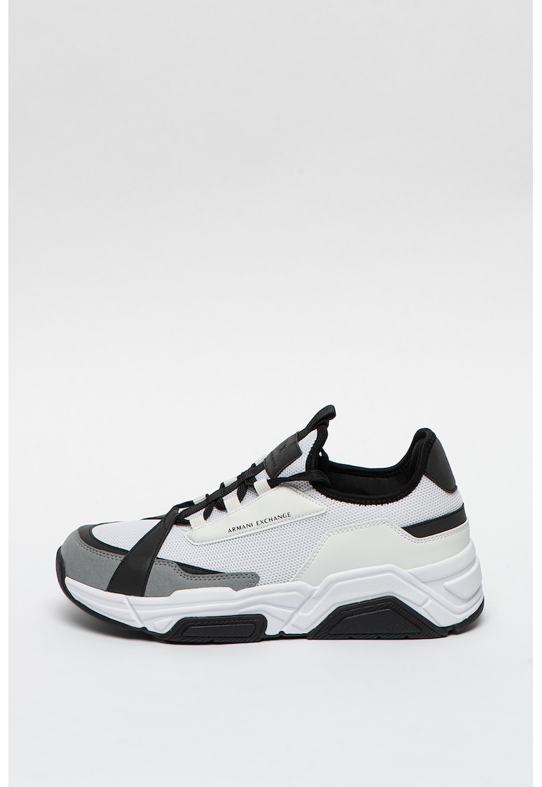 Fjord telescope Open Pantofi sport cu aspect masiv si detalii de piele intoarsa ecologica ARMANI-EXCHANGE Fjord telescope Open Pantofi sport cu aspect masiv si detalii de piele intoarsa ecologica ARMANI-EXCHANGE