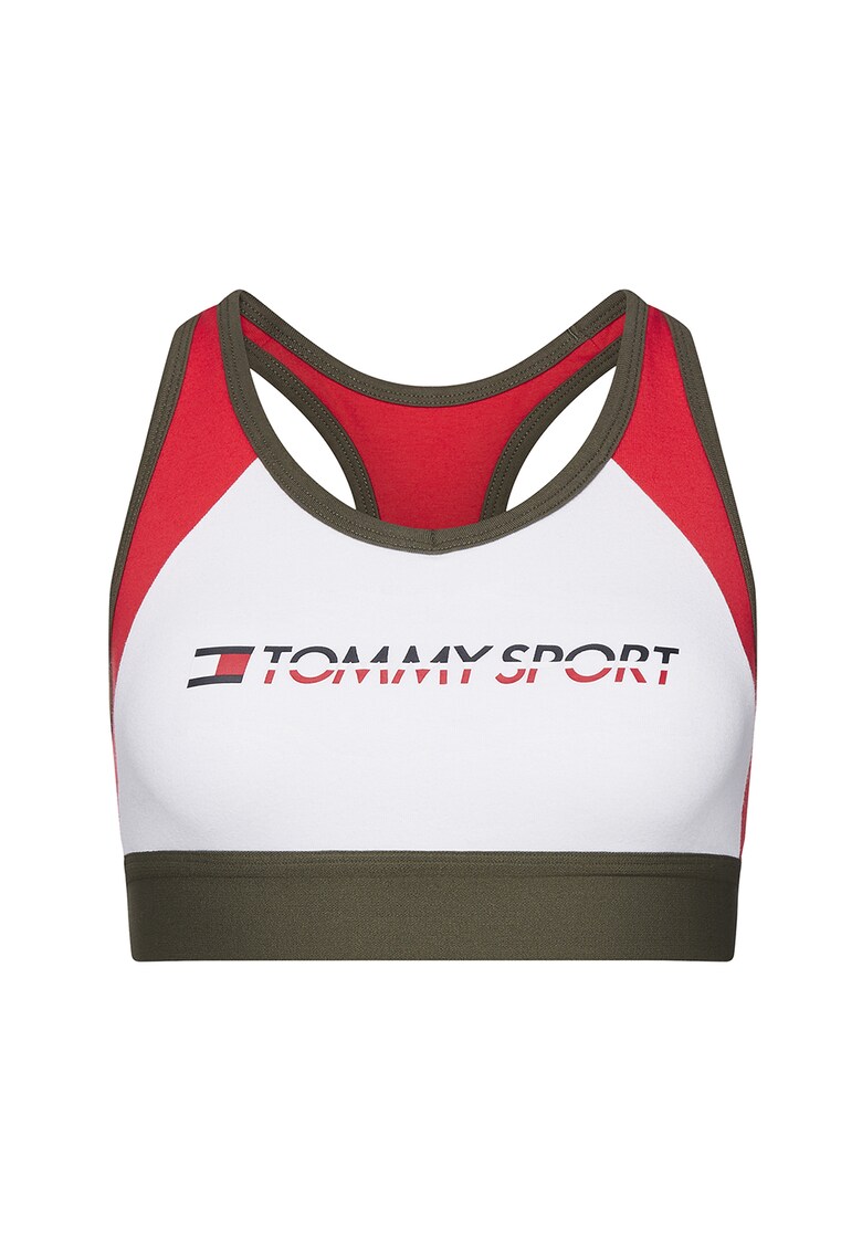 Sutien sport cu imprimeu si decolteu adanc