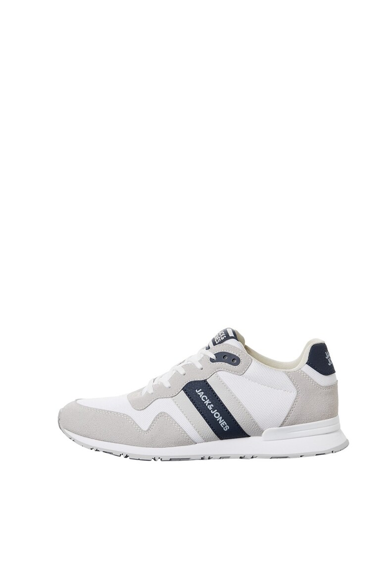 Pantofi sport cu garnituri de piele intoarsa ecologica