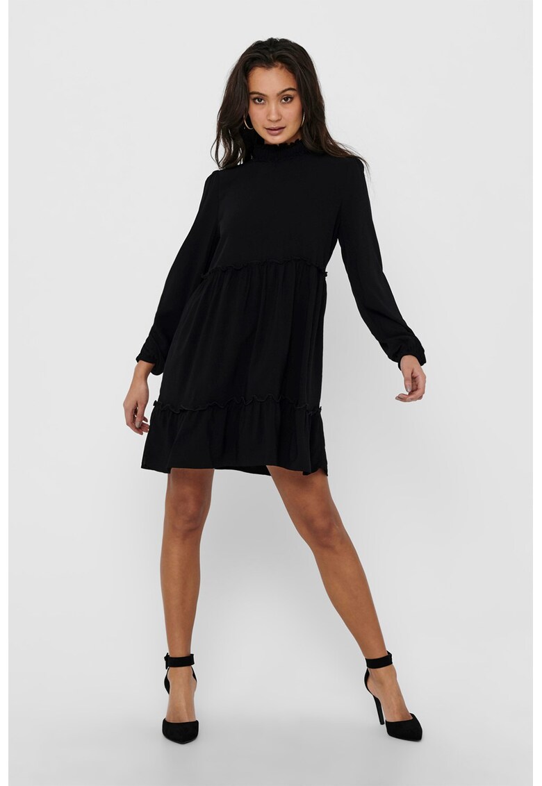 Rochie mini lejera cu terminatie cu volane