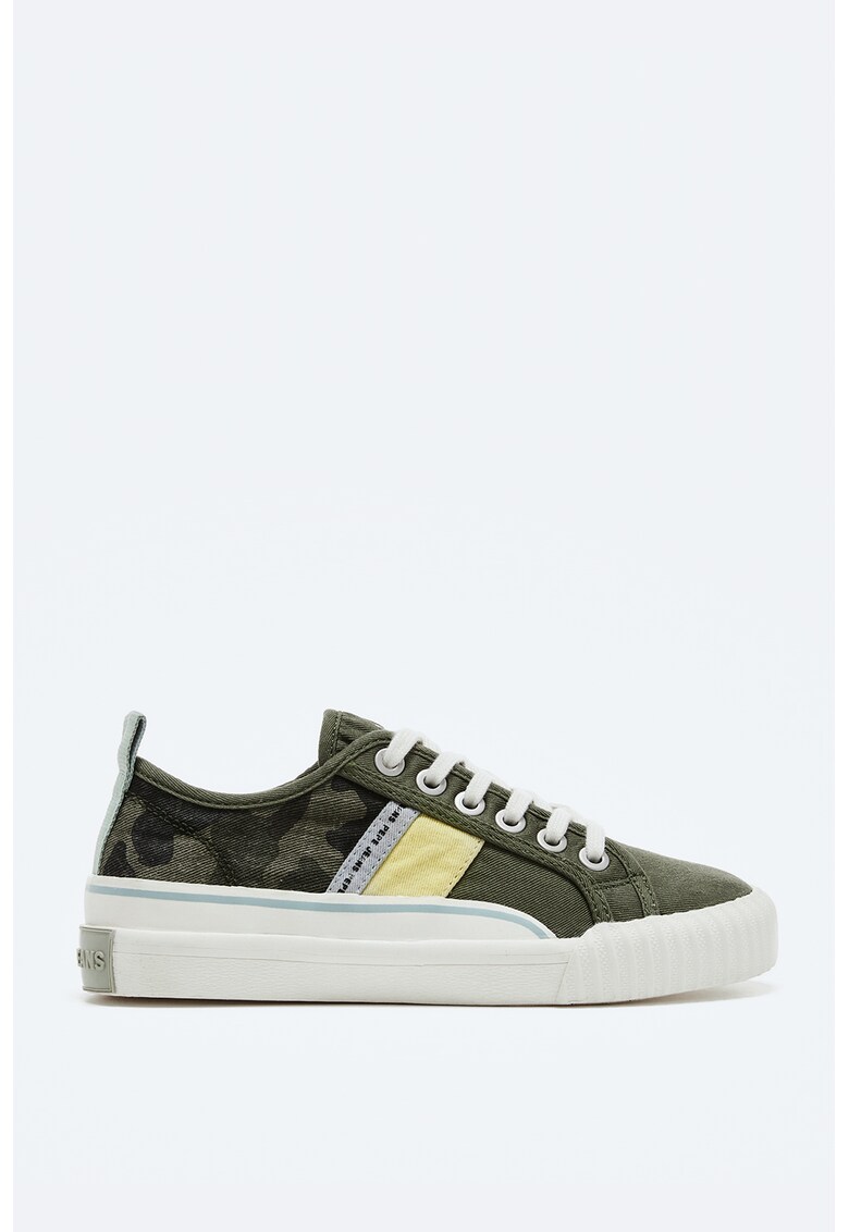 Pantofi sport cu detalii cu model camuflaj