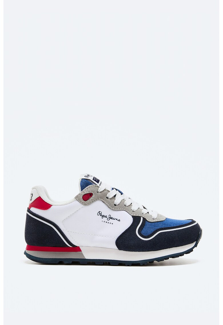Pantofi sport cu insertii din denim