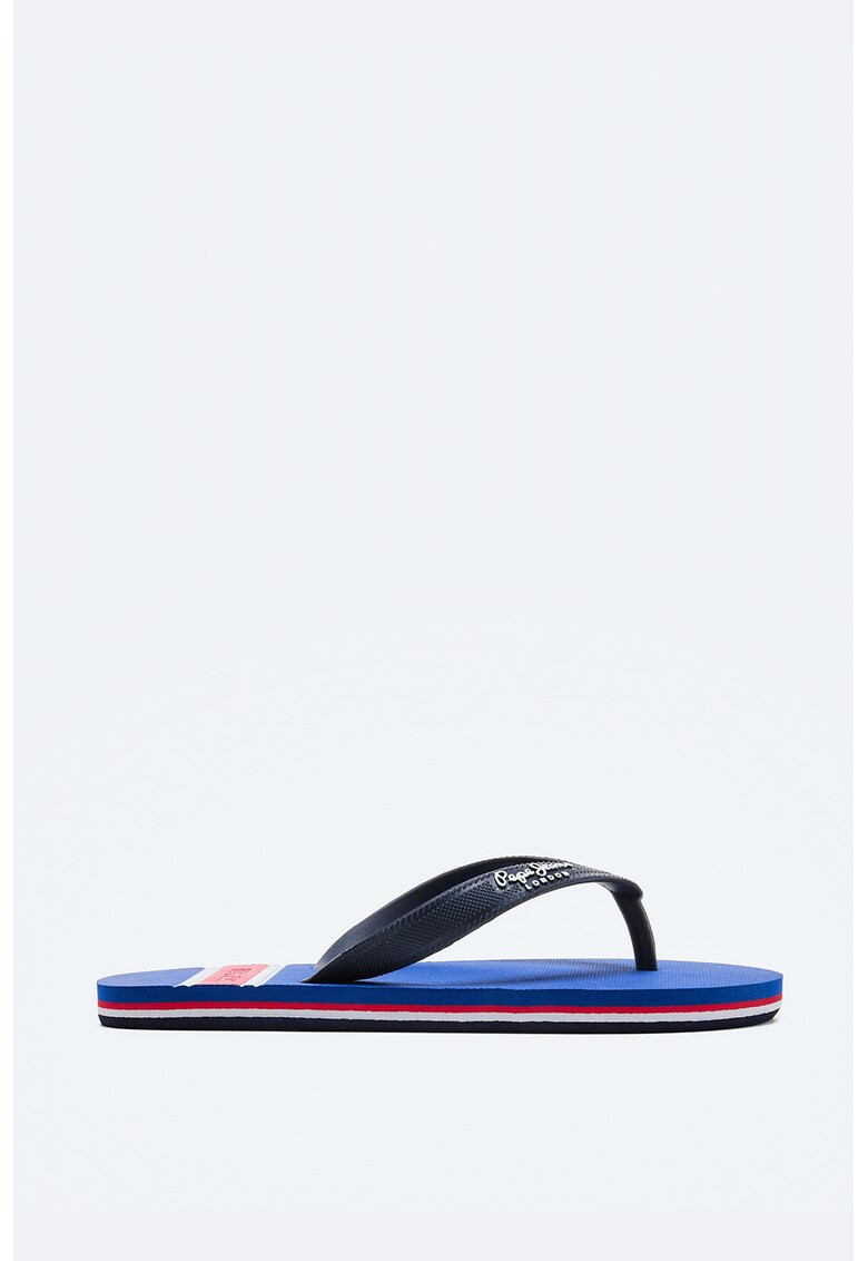 Papuci flip-flop cu talpa cu model in dungi