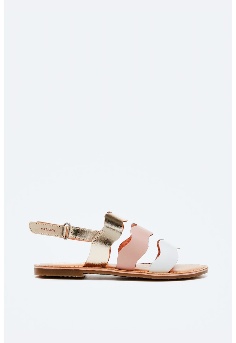 Sandale din piele cu inchidere velcro