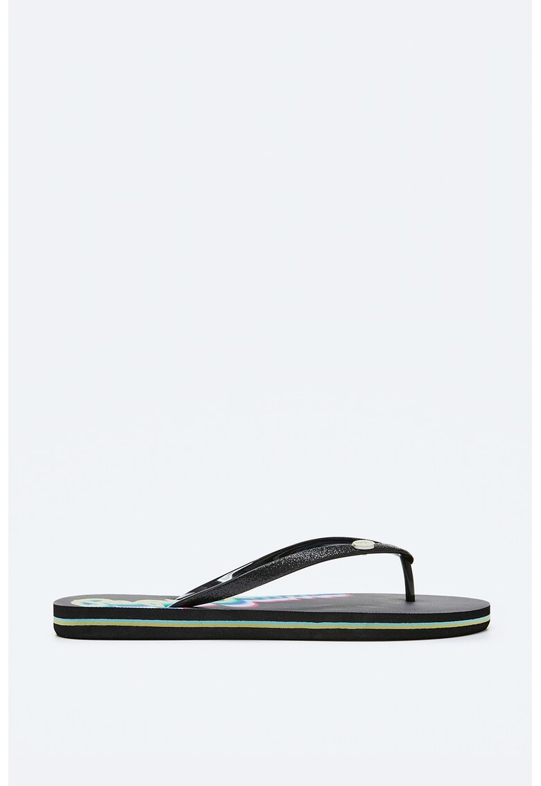 Papuci flip-flop cu aspect stralucitor