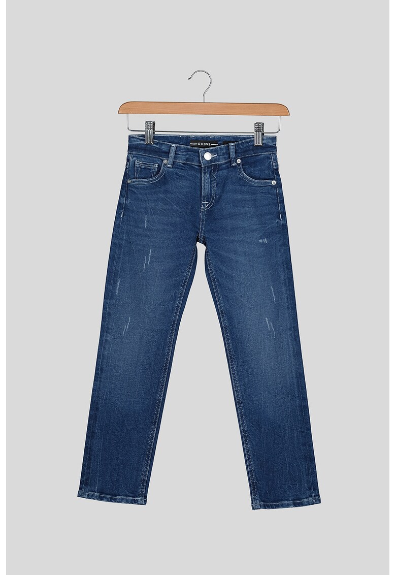 Blugi slim fit cu detalii cu aspect deteriorat