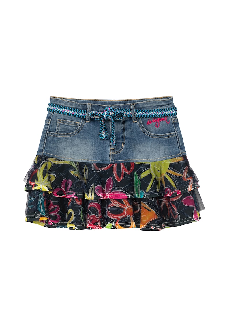 Camasa evazata de denim cu 5 buzunare