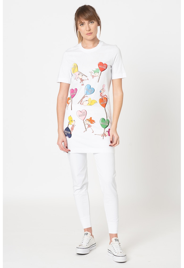 Rochie tip tricou cu imprimeu grafic