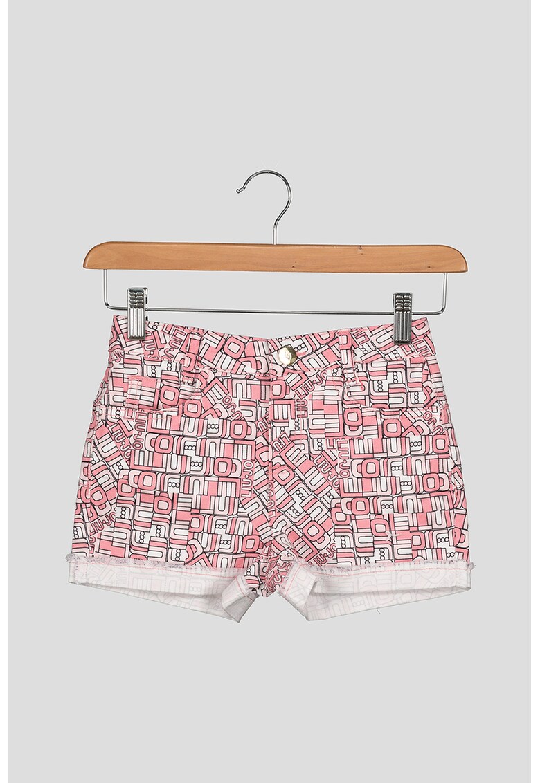 Pantaloni scurti cu model si 5 buzunare