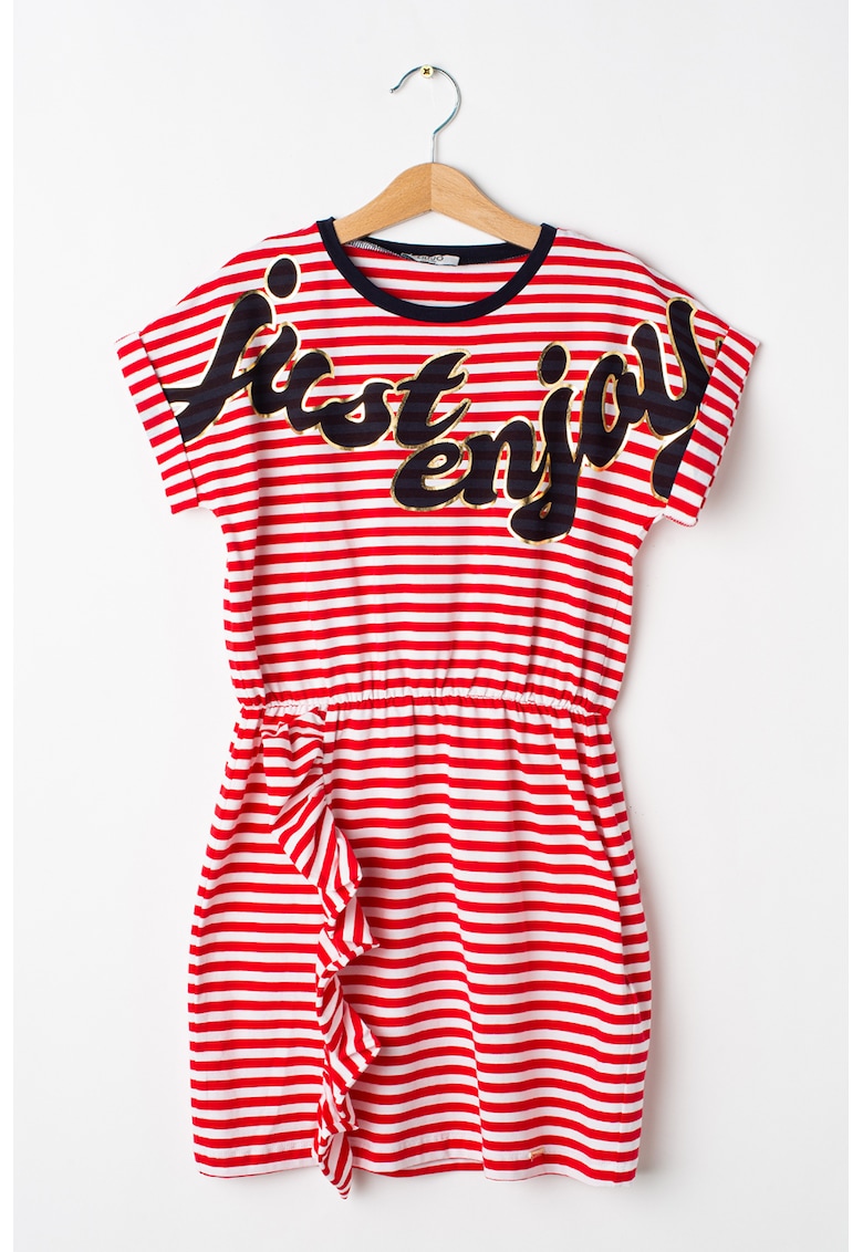 Rochie cu dungi si talie elastica