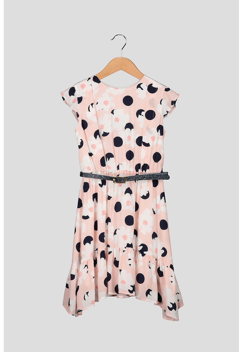 Rochie cu model cu buline si floral