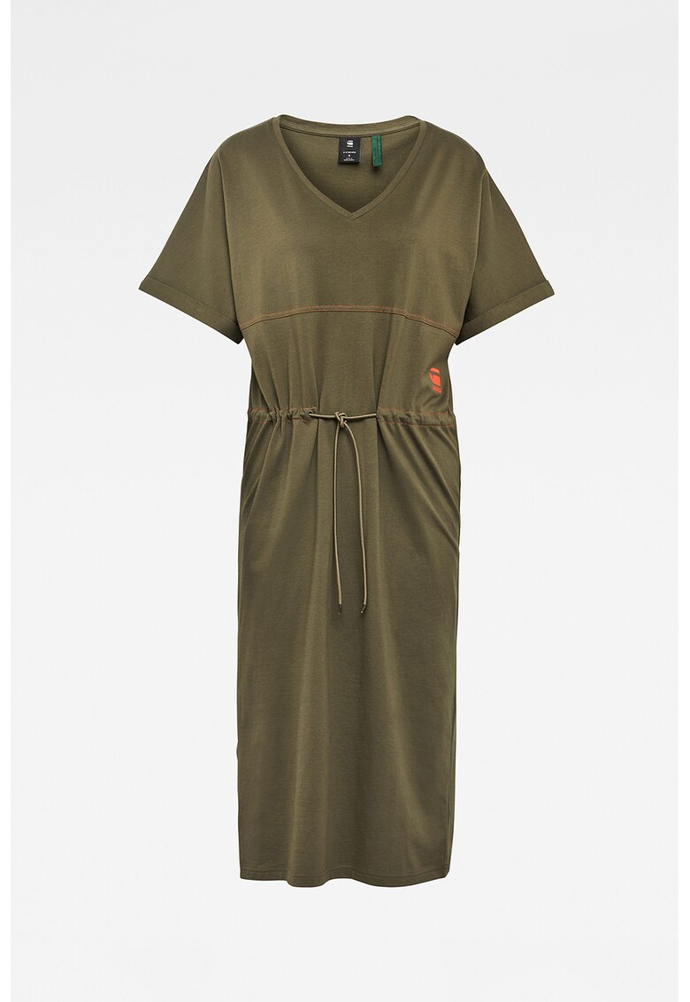 Rochie din bumbac organic cu snur de ajustare