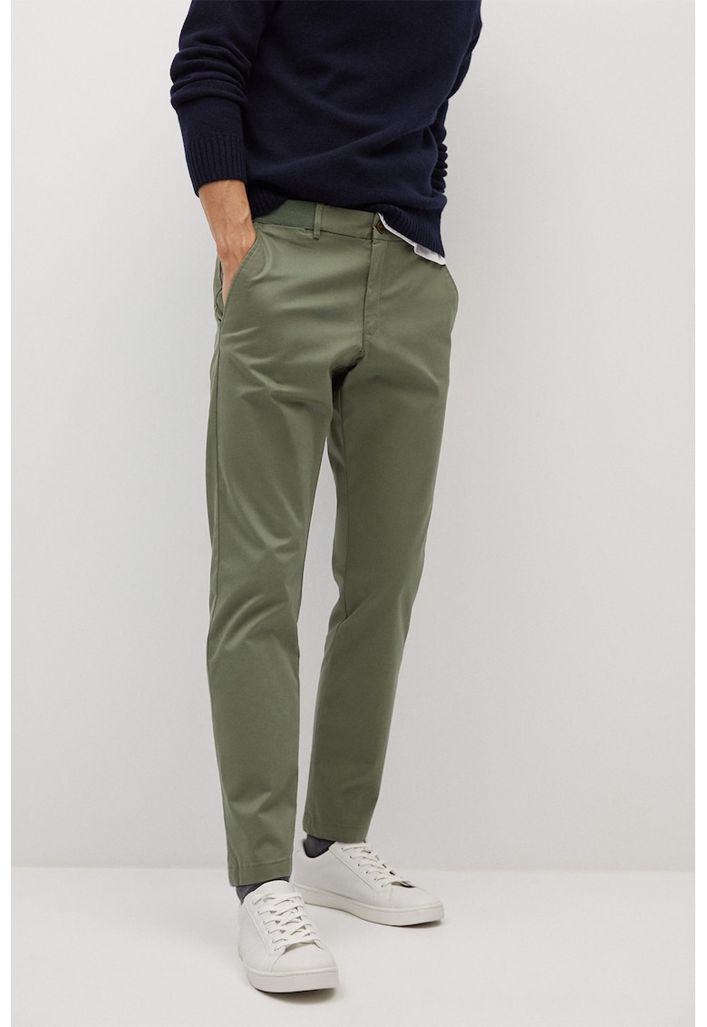 Pantaloni crop chino cu croiala conica Prato