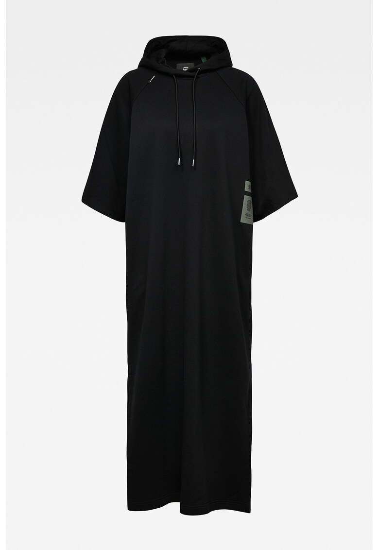 Rochie maxi cu gluga si maneci scurte