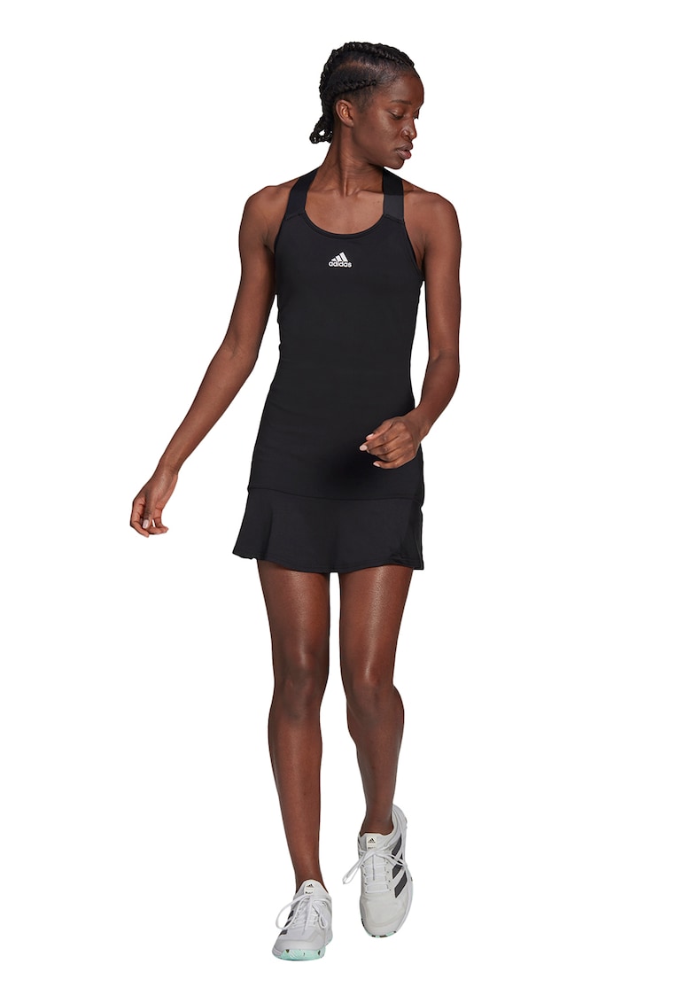 Rochie cu decolteu racerback si terminatie cu volane pentru tenis