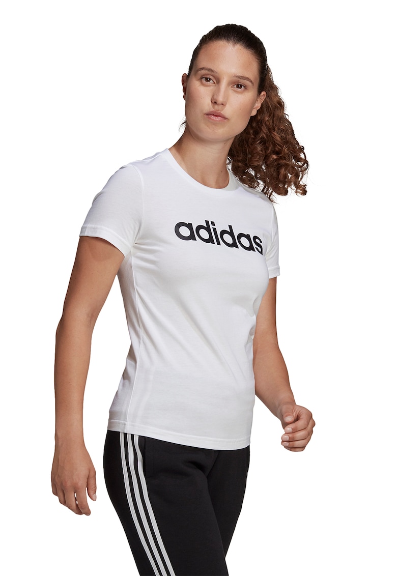 Adidas Sportswear Tricou slim fit cu imprimeu logo essentials