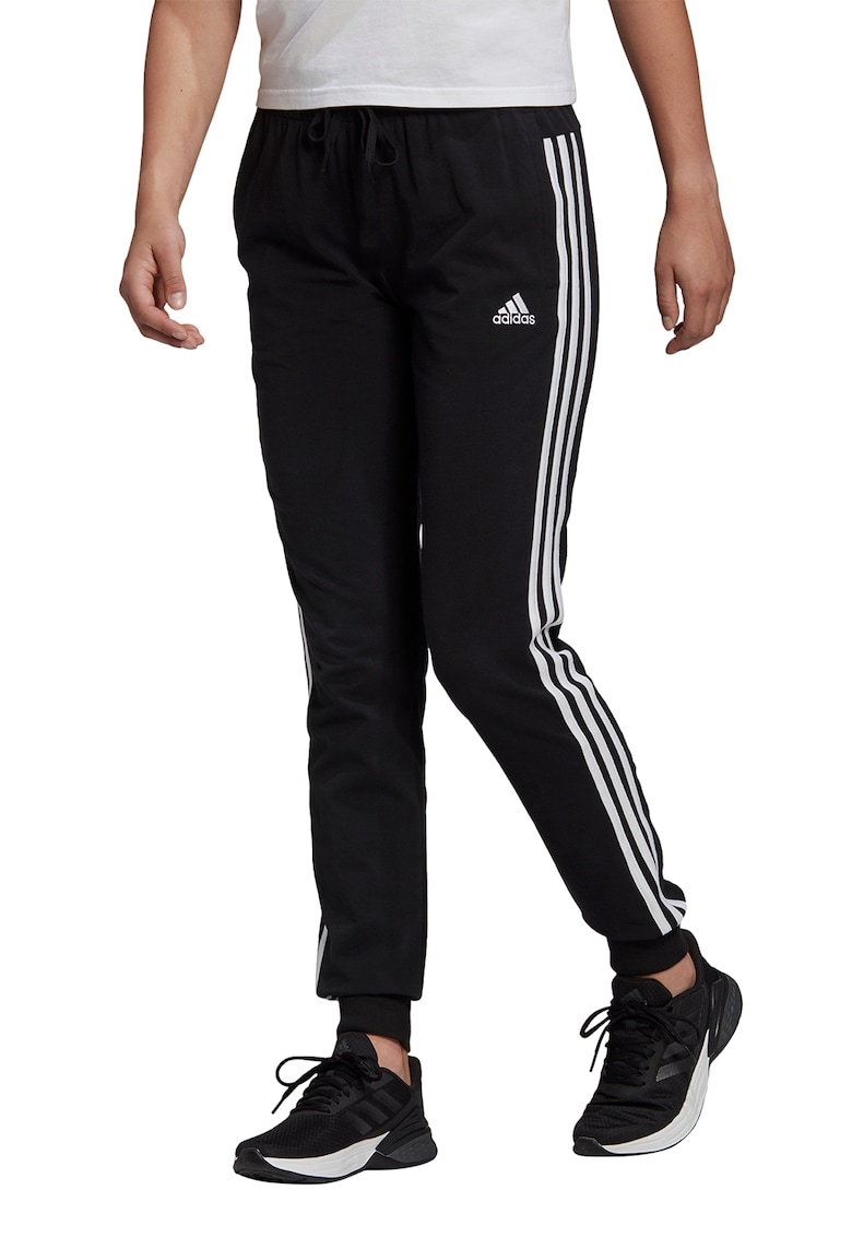 Adidas Sportswear Pantaloni sport slim fit cu margini striate essentials