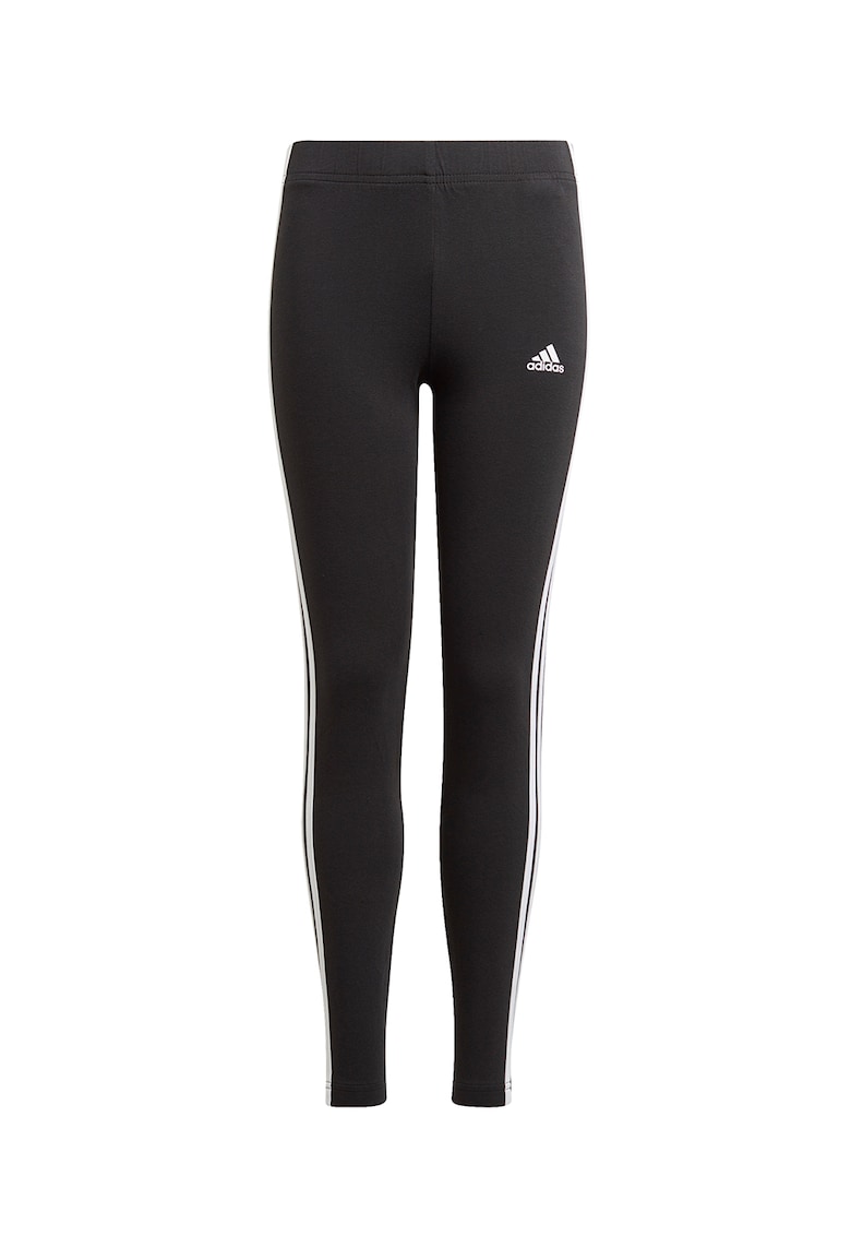 Colanti cu dungi laterale contrastante pentru antrenament Essentials - Negru