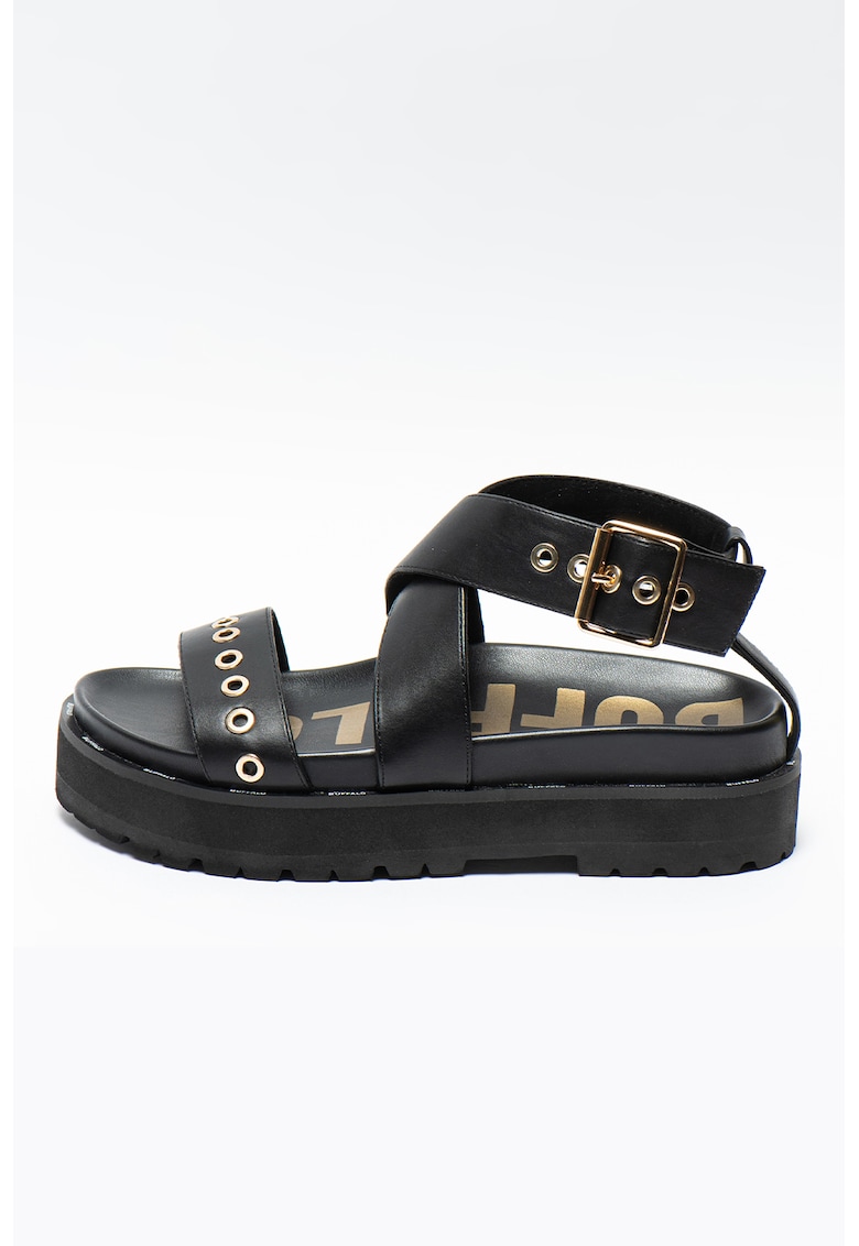Sandale flatform din piele ecologica Regina