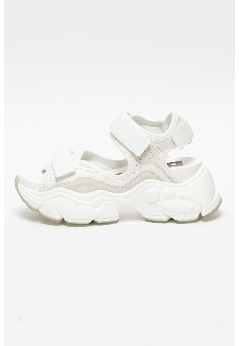 Sandale cu aspect masiv si talpa demi-wedge Binary O