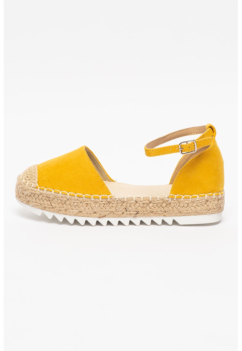 Sandale tip espadrile cu bareta pe glezna