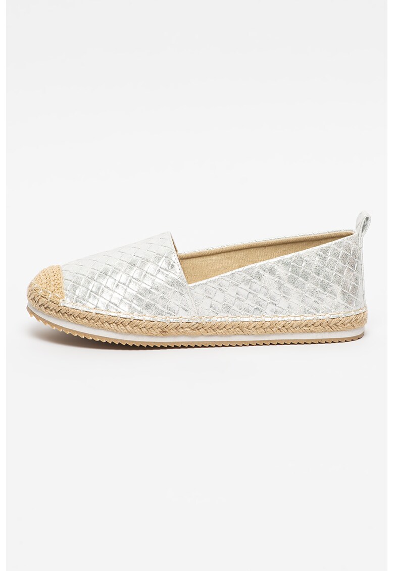 Espadrile de piele ecologica cu varf rotund