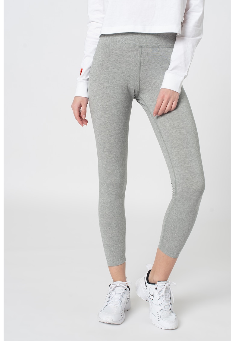 Colanti crop - pentru fitness Essential - Gri melange