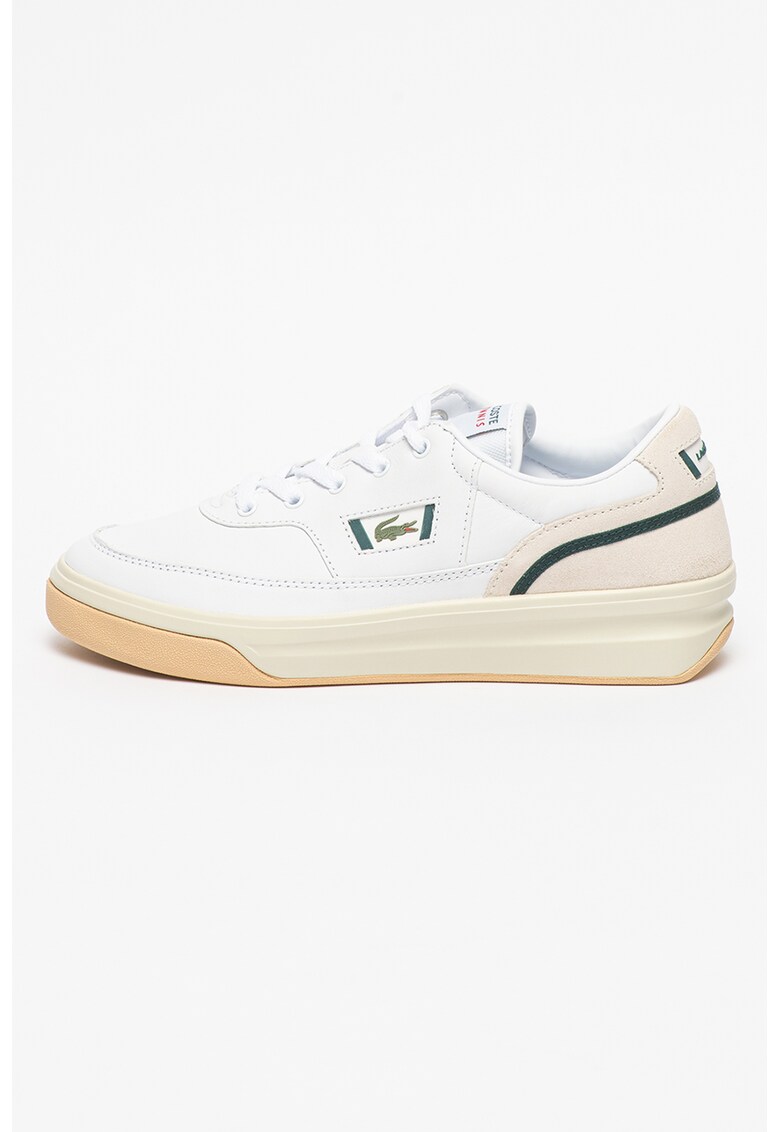 Pantofi de piele cu garnitura de piele intoarsa - pentru tenis pe teren tare G80
