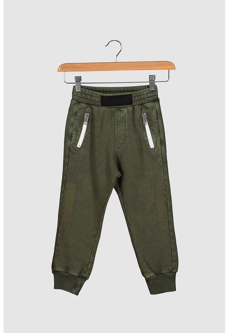 Pantaloni jogger conici cu buzunare cu fermoar