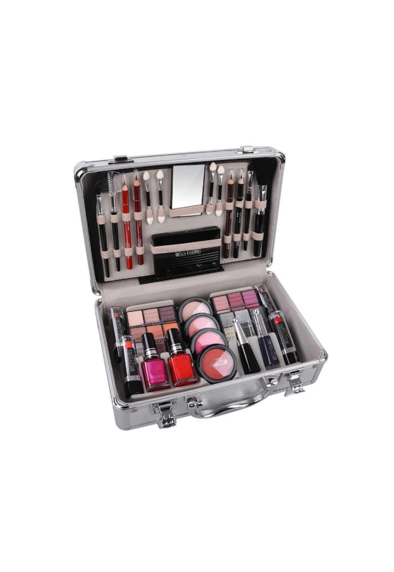 Trusa Machiaj - Makeup Kit - 50 elemente - geanta depozitare inclusa