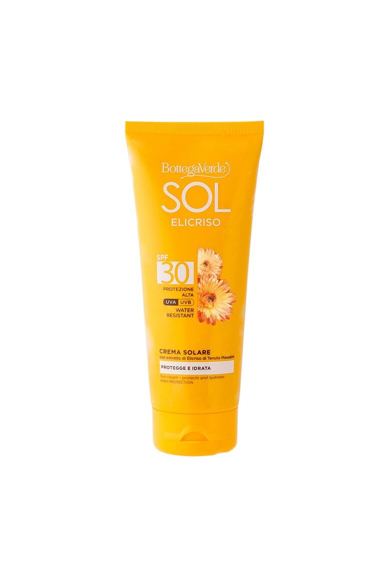 Crema protectie solara - rezistent la apa - cu extract de helycrysum de la Domeniul Massaini SPF 30 - Sol Elicriso - 200 ML -