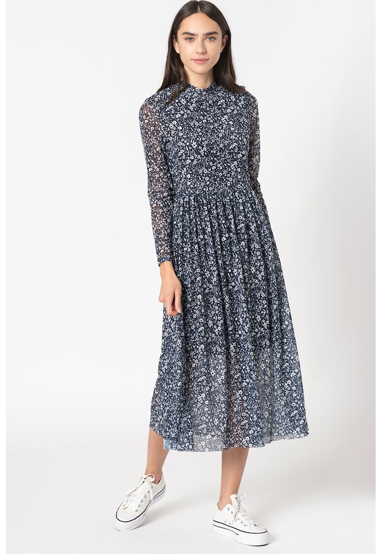 Rochie evazata cu model floral