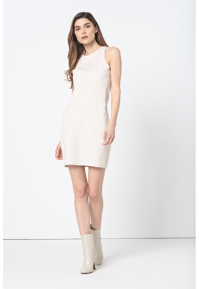 Rochie mini din jerseu cu benzi laterale