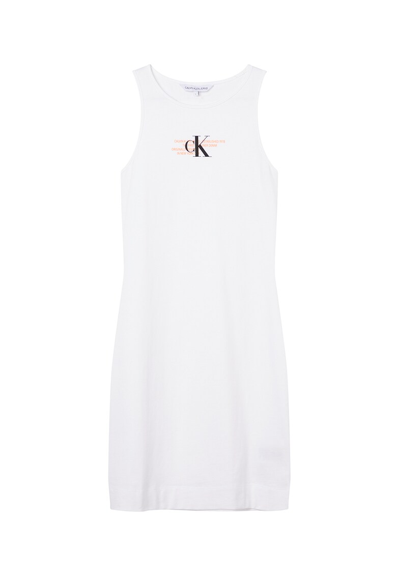Rochie mini din bumbac organic cu logo