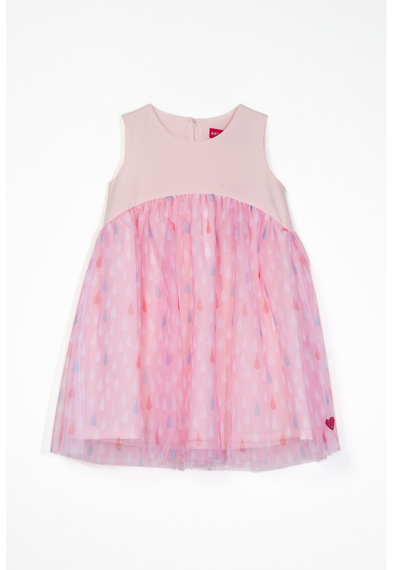 Rochie babydoll cu imprimeu picaturi de ploaie