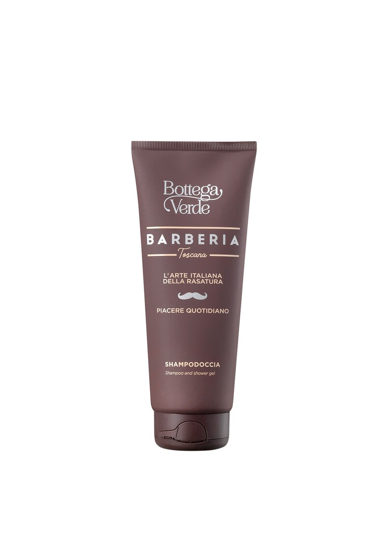 Sampon si gel de dus 2 in 1 - hidratant - cu proteine de grau - Barberia Toscana - 200 ml