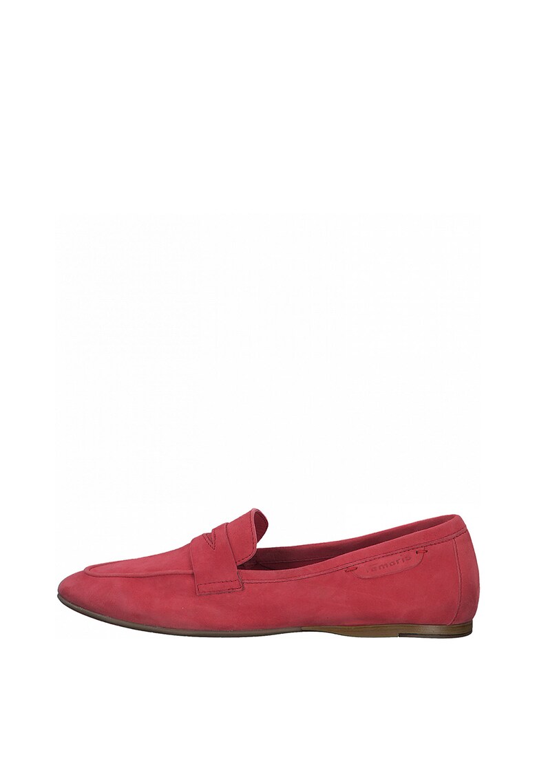 Pantofi loafer din piele intoarsa cu logo