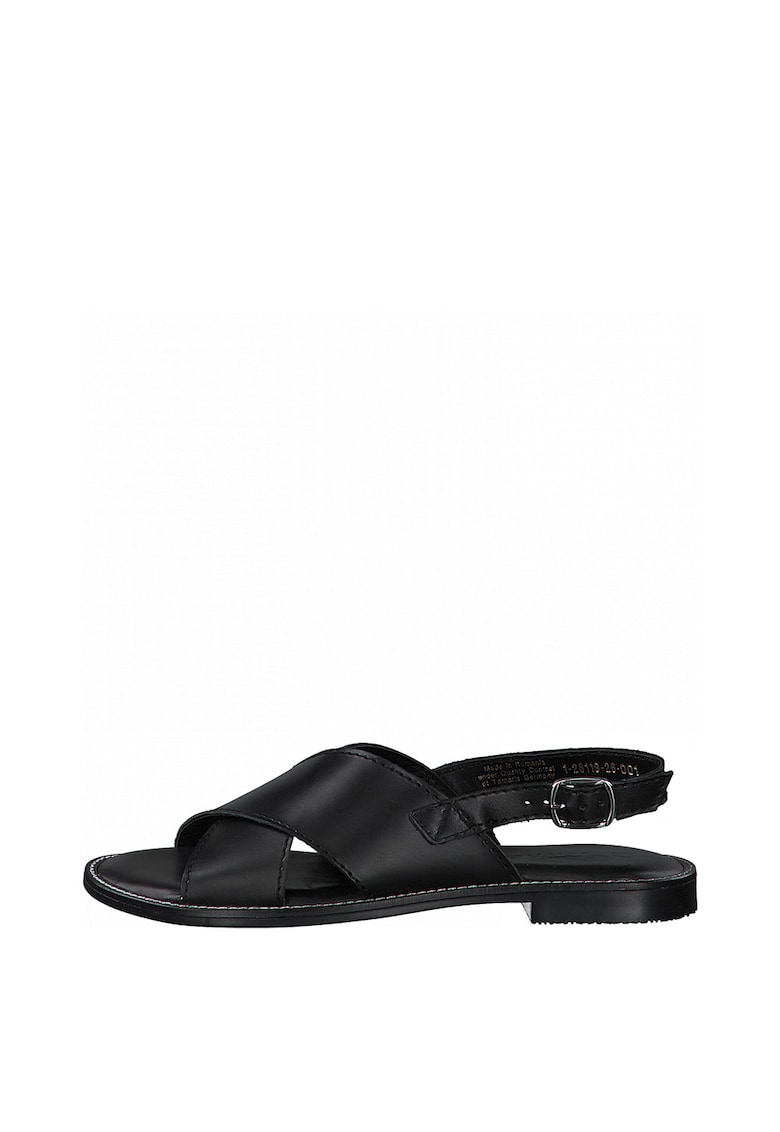 Sandale slingback de piele