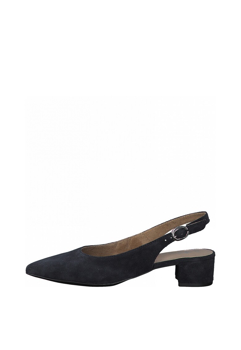 Pantofi slingback de piele intoarsa cu varf ascutit