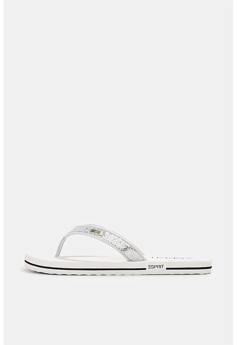 Papuci flip flop cu aspect stralucitor