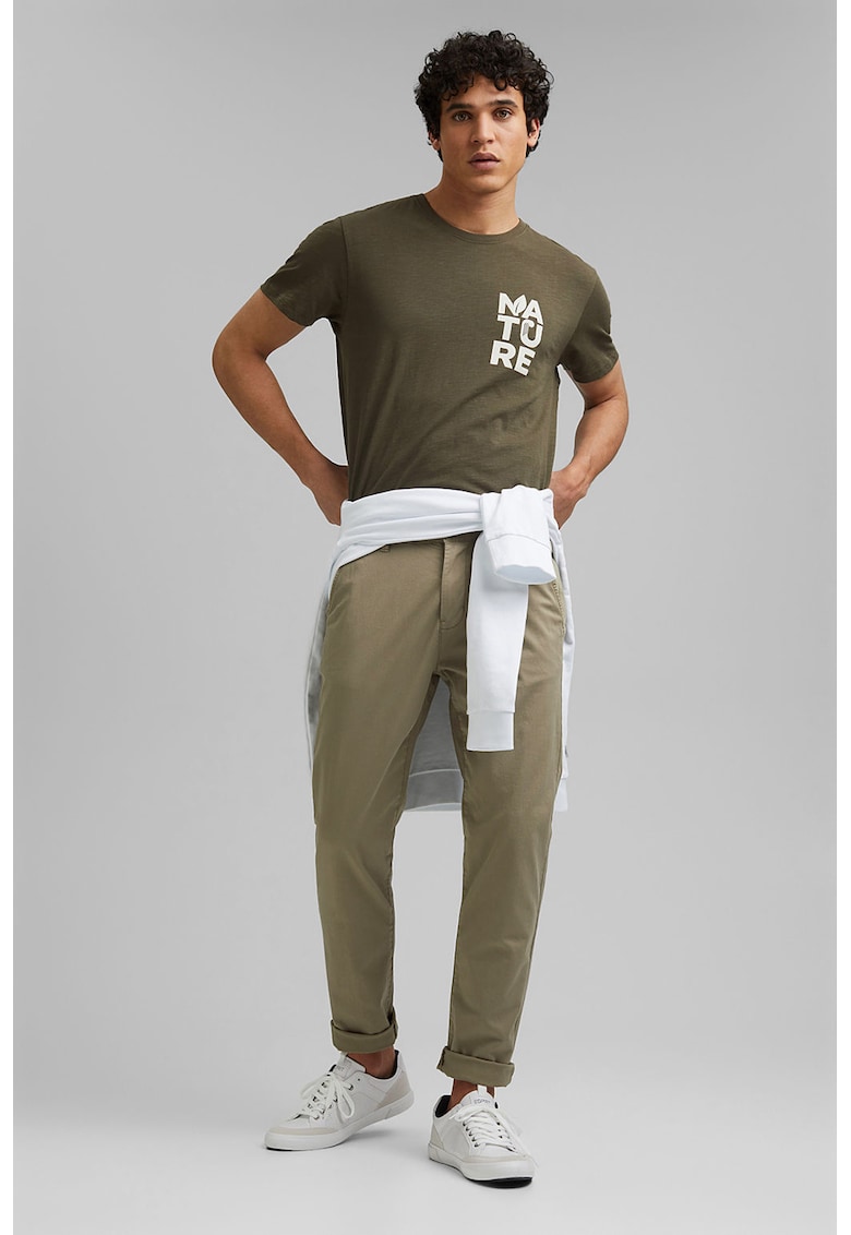 Pantaloni chino slim fit din amestec de bumbac organic
